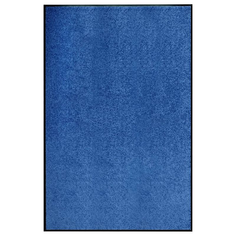 Foto van Vidaxl deurmat wasbaar 120x180 cm blauw