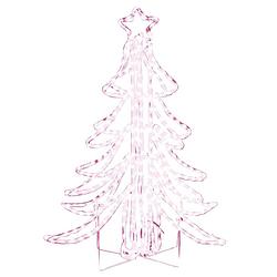 Foto van Vidaxl kerstfiguur kerstboom met warmwitte led'ss 87x87x93 cm