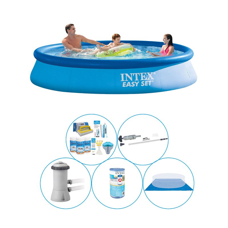 Foto van Zwembad super deal - 6-delig - intex easy set rond 366x76 cm