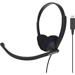 Foto van Koss cs200 on ear headset kabel computer zwart ruisonderdrukking (microfoon), noise cancelling