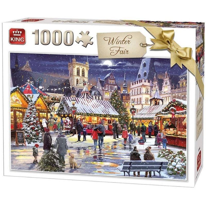 Foto van King legpuzzel winter fair 68 x 49 cm karton 1000 stukjes