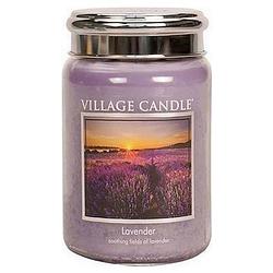 Foto van Village candle kaars lavender 10 x 15 cm wax paars