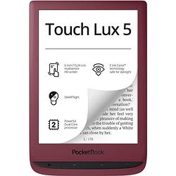 Foto van Pocketbook touch lux 5 rubyred ebook-reader 15.2 cm (6 inch) ruby, rood