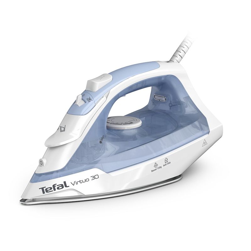 Foto van Tefal fv2c41 stoomstrijkijzer blauw