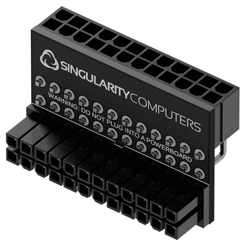 Foto van Singularity computers stroom adapter [1x atx-stroomstekker 24-polig (20+4) - 1x atx-stroombus 24-polig (20+4)] zwart