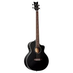 Foto van Ortega d7ce-sbk-4 deep series 7 medium scale bass satin black elektrisch-akoestische bas met cutaway