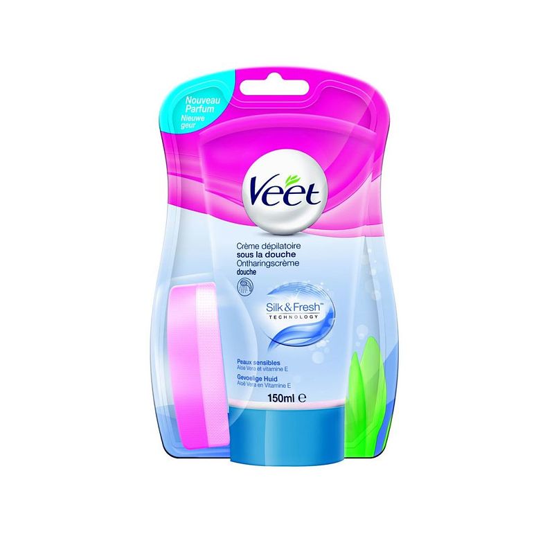 Foto van Veet ontharingscreme douche gevoelige huid 150ml bij jumbo