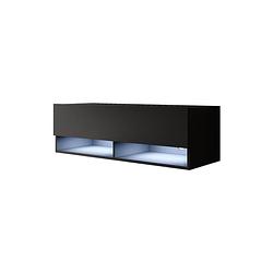 Foto van Meubella tv-meubel asino led - mat zwart - 100 cm