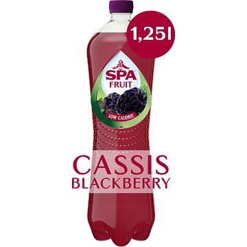 Foto van Spa fruit bruisende fruitige frisdrank cassis blackberry 1, 25l bij jumbo