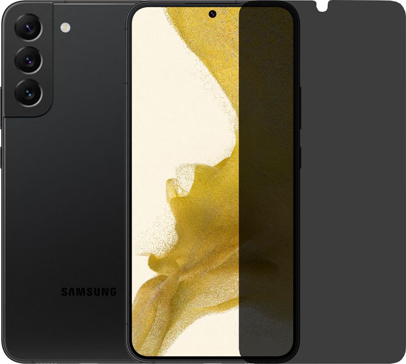 Foto van Samsung galaxy s22 plus 256gb zwart 5g + bluebuilt privacy filter screenprotector glas