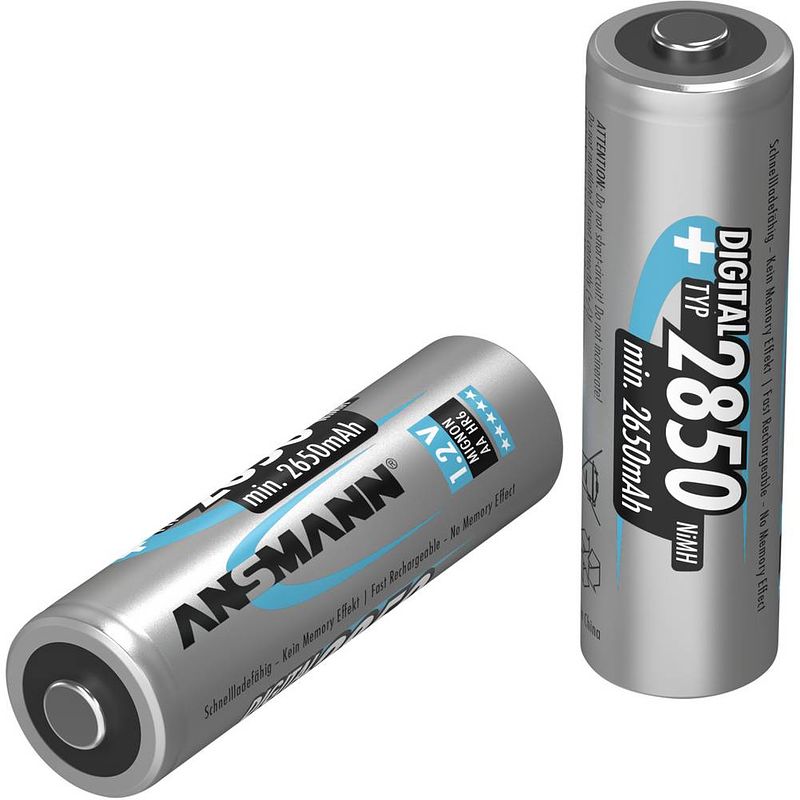 Foto van Ansmann digital hr06 oplaadbare aa batterij (penlite) nimh 2650 mah 1.2 v 2 stuk(s)