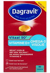 Foto van Dagravit vitaal 50+ vitamine d + omega-3 visolie capsules