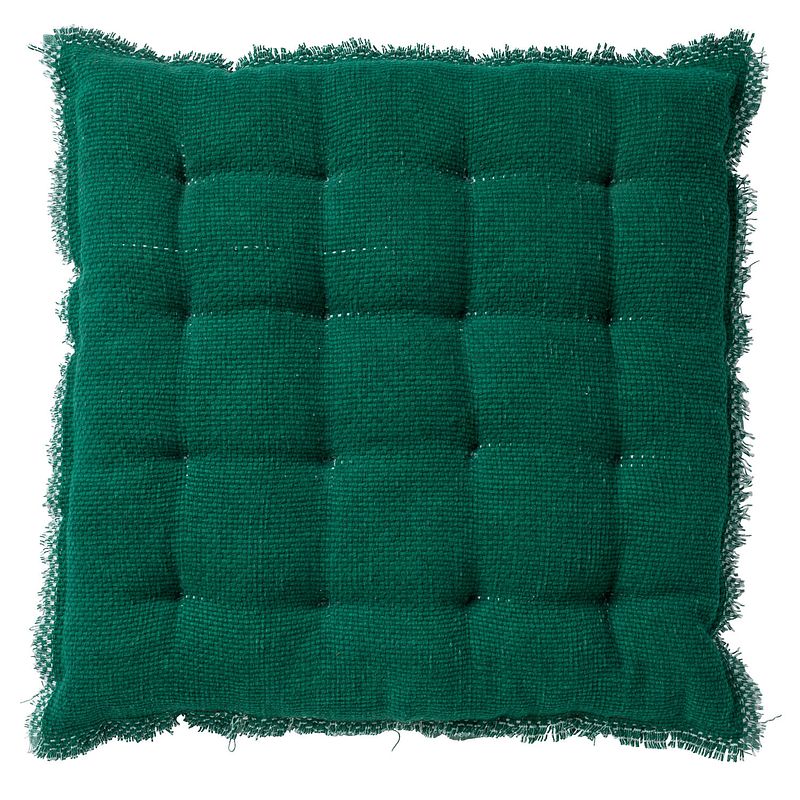 Foto van Dutch decor burto - stoelkussen van katoen galapagos green 40x40 cm - groen - groen