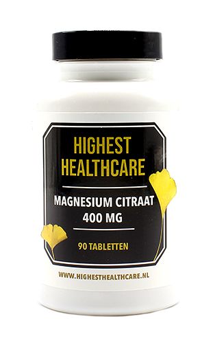 Foto van Highest healthcare magnesium citraat 400mg tabletten