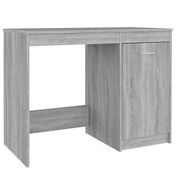 Foto van Vidaxl bureau 100x50x76 cm bewerkt hout grijs sonoma eikenkleurig