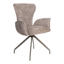 Foto van Ptmd vetus taupe dining chair with arms legacy 3 mink