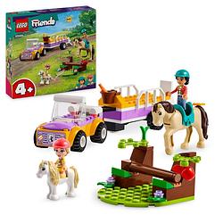 Foto van Lego friends paard en pony aanhangwagen 42634