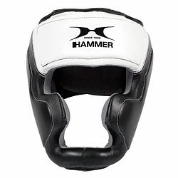 Foto van Hammer boxing hoofdbeschermer sparring - leer - zwart/wit - maat l/xl - leer