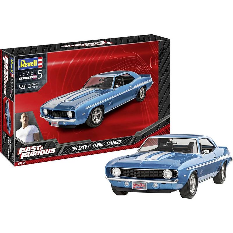 Foto van Revell rv 1:24 fast & furious 1969 chevy camaro yenko 1:24 auto