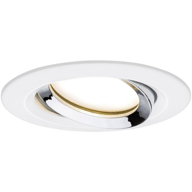 Foto van Paulmann nova plus inbouwlamp voor badkamer led led 6 w ip65 wit (mat), chroom