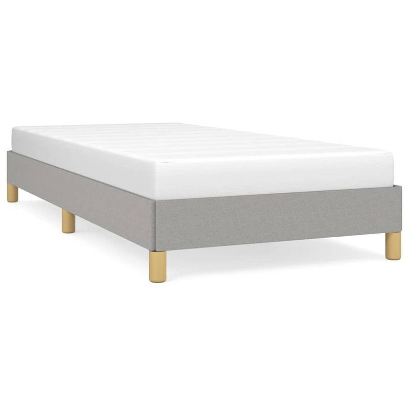 Foto van The living store bedframe - comfort - slaapkamermeubelen - 203 x 103 x 25 cm - lichtgrijs