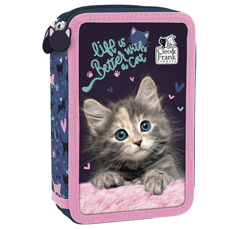 Foto van Cleo & frank gevuld etui kitten - 27 st. - polyester