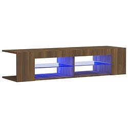 Foto van Vidaxl tv-meubel met led-verlichting 135x39x30 cm bruineikenkleurig