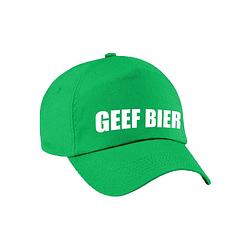 Foto van Carnaval fun pet / cap geef bier groen voor dames en heren - verkleedhoofddeksels