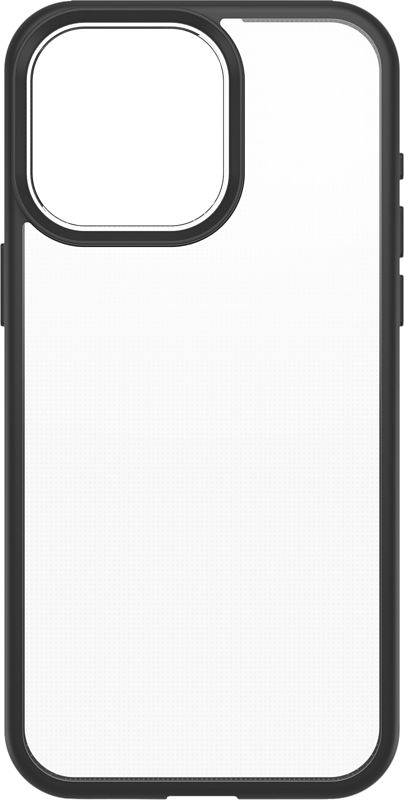 Foto van Otterbox react apple iphone 15 pro max back cover transparant/zwart