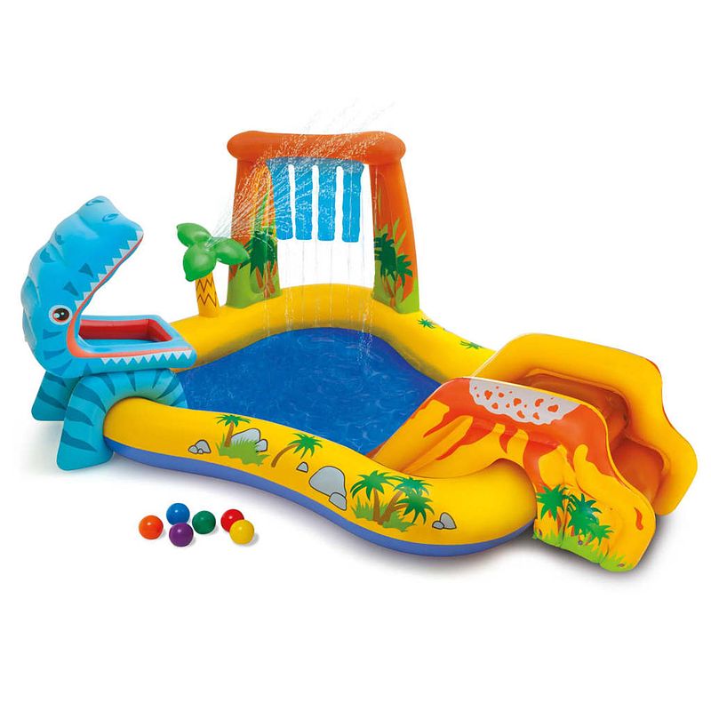 Foto van Intex opblaaszwembad dinosaur play center 249x191x109 cm 57444np