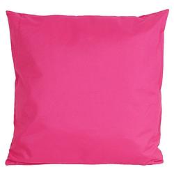 Foto van 1x bank/sier kussens voor binnen en buiten in de kleur fuchsia roze 45 x 45 cm - sierkussens