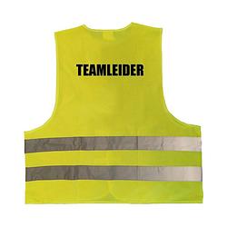 Foto van Teamleider vestje / hesje geel met reflecterende strepen voor volwassenen - veiligheidshesje