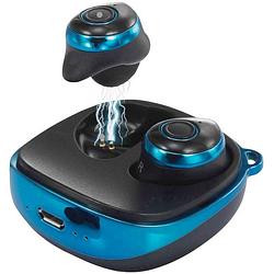 Foto van Renkforce rf-btk-200 in ear oordopjes bluetooth blauw, zwart headset