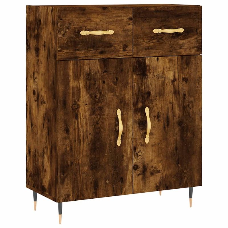 Foto van Infiori dressoir 69,5x34x90 cm bewerkt hout gerookt eikenkleurig