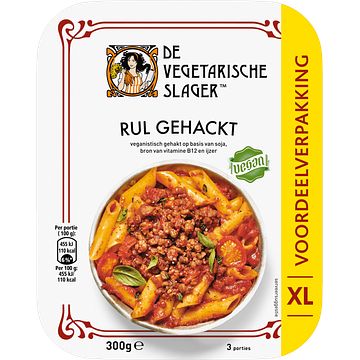 Foto van De vegetarische slager rulgehackt xl 300g bij jumbo