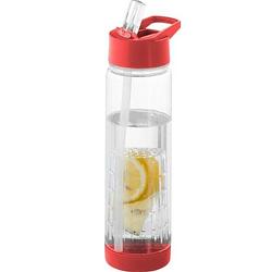 Foto van Rode drinkfles/waterfles met fruit infuser 740 ml - drinkflessen