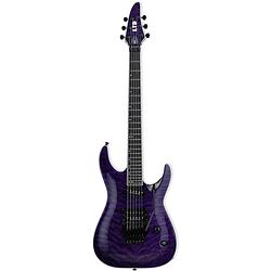 Foto van Esp ltd andy larocque alr-ii see thru purple elektrische gitaar met koffer