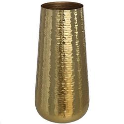 Foto van Bloemenvaas van metaal 36 x 17 cm kleur metallic goud - vazen