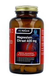 Foto van All natural magnesium 200 mg citraat elementair tabletten