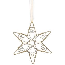 Foto van House of seasons kerstversiering ster 20 cm staal goud