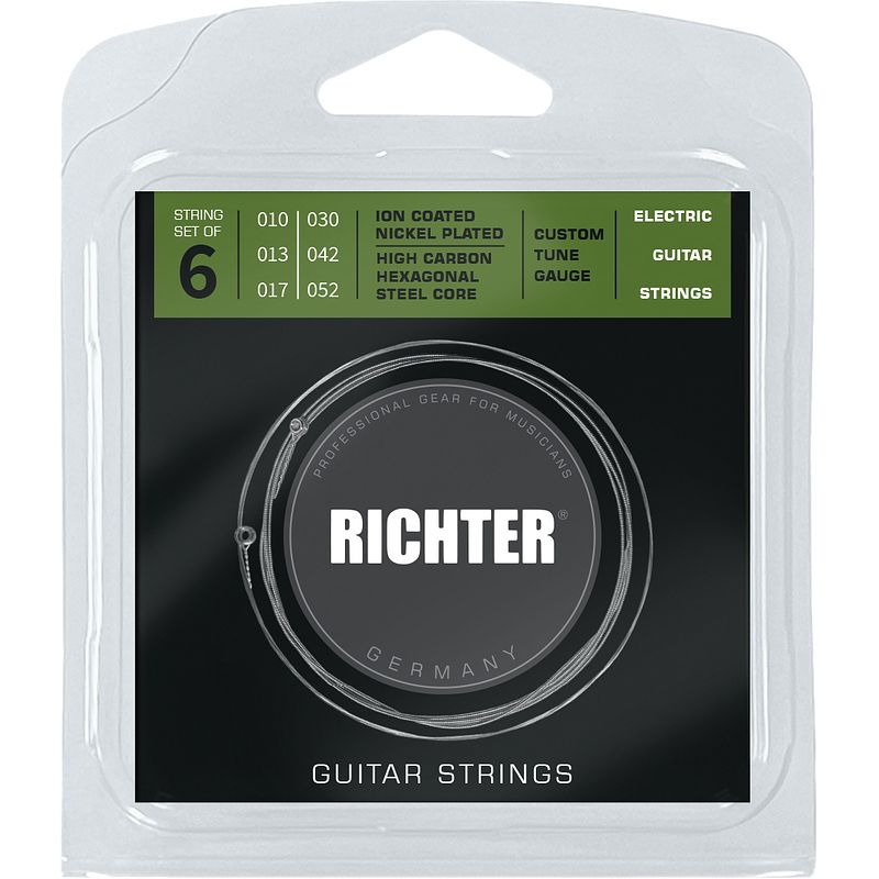 Foto van Richter 1829 electric guitar strings 10-52 snarenset voor elektrische gitaar