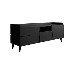 Foto van Meubella tv-meubel glory - mat zwart - 150 cm - actie
