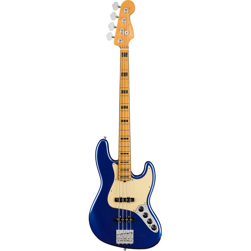 Foto van Fender american ultra jazz bass cobra blue mn met koffer