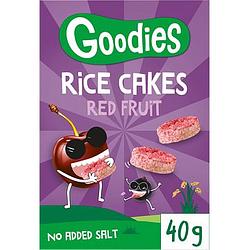 Foto van Goodies luchtige rijstwafeltjes rood fruit 40g aanbieding bij jumbo | 2 + 1 gratis