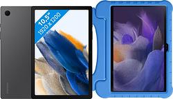 Foto van Samsung galaxy tab a8 128gb wifi grijs + just in case kids cover blauw