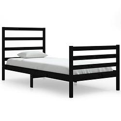 Foto van The living store houten bedframe - naam - bedframe - 205.5 x 95.5 x 100 cm - massief grenenhout