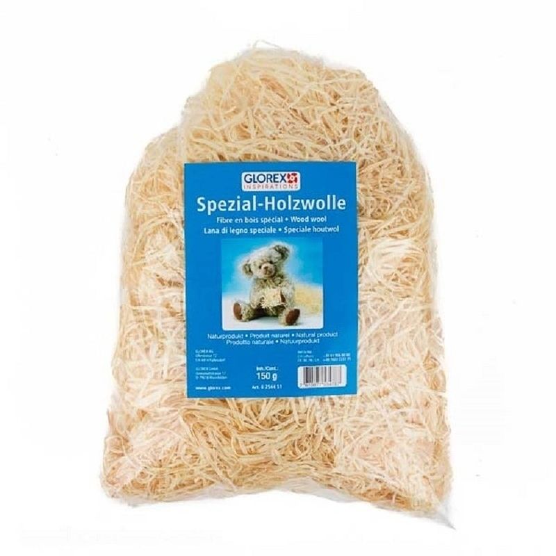 Foto van Naturel houtwol 150 gram vulmateriaal - cadeauversiering