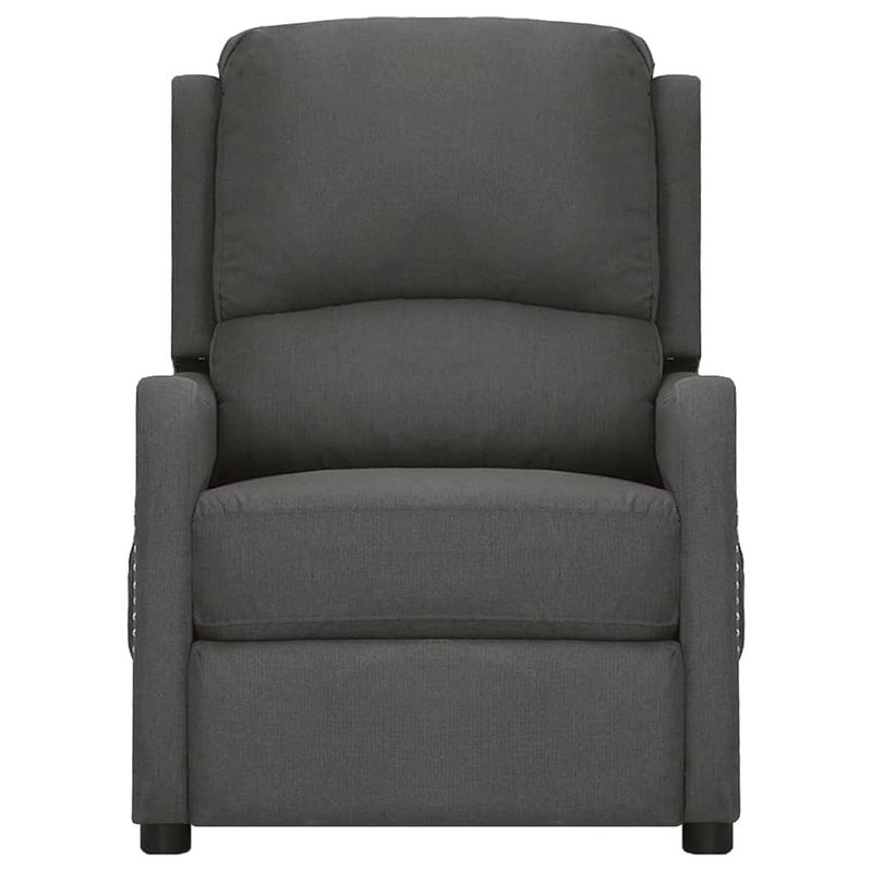 Foto van The living store verstelbare fauteuil - donkergrijs - 67 x 83 x 95.5 cm - gevoerd en bekleed - stevig frame -