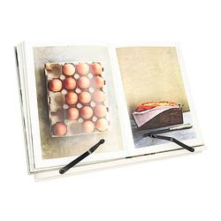 Foto van Quvio kookboekstandaard / boekenstandaard / tabletstandaard - 39 x 28 cm - wit
