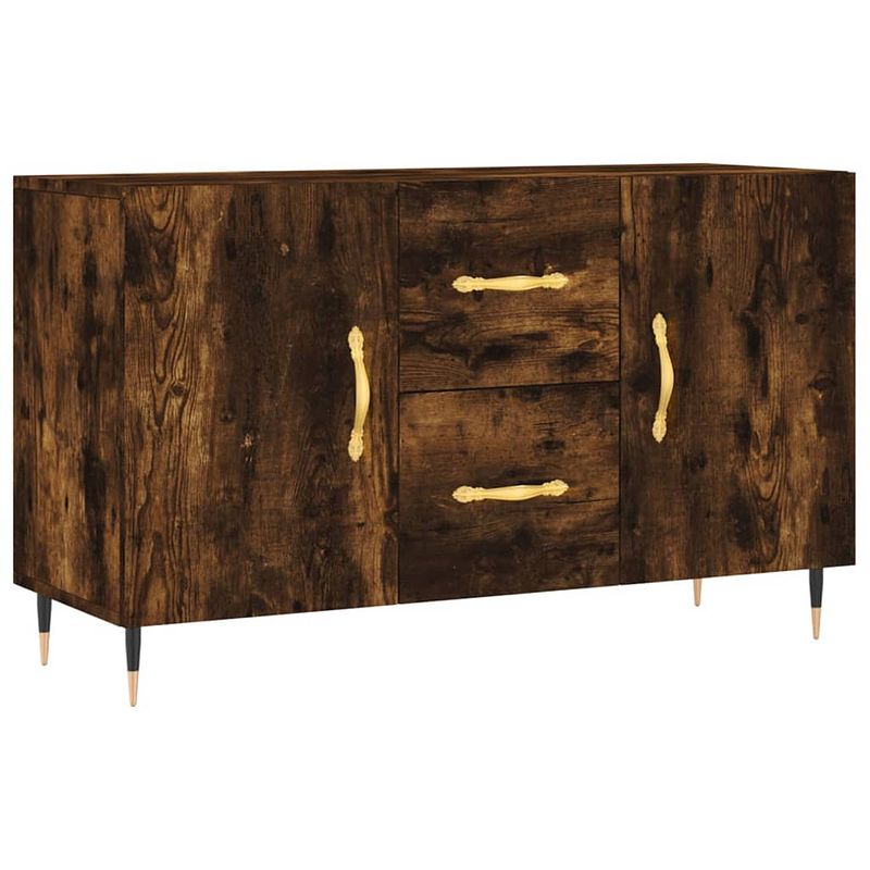 Foto van Infiori dressoir 100x36x60 cm bewerkt hout gerookt eikenkleurig